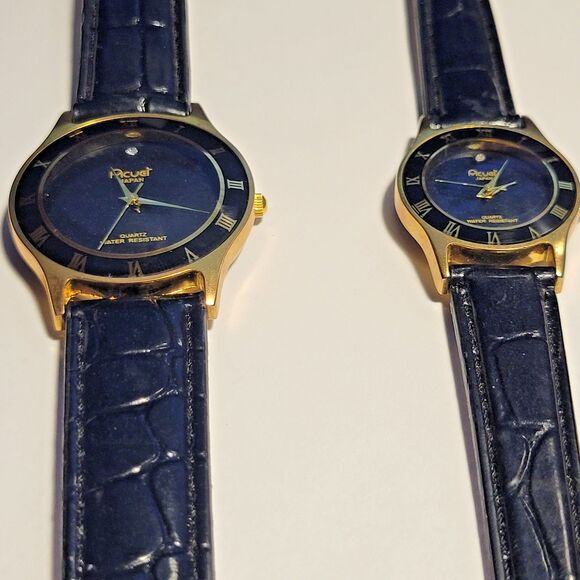 Vintage ACUET His & Hers Watch Set - UNWORN Japan Movt - Gold Tone Pair main image 8